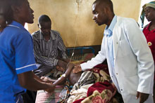 Health workers in Uganda