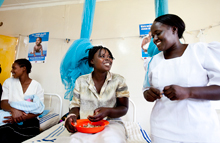 Health workers in Kenya