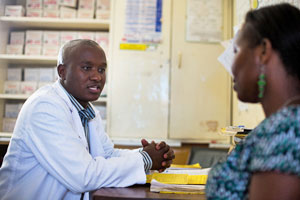 Health worker in Kenya