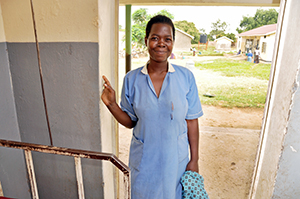Health worker in Dokolo District, Uganda