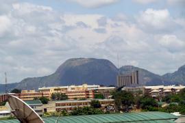 The Aso Rock overlooks the city of Abuja. “Aso” means victorious in the native language of the Asokoro people. 