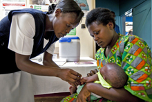 Health worker in Kenya