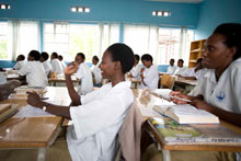 Health students in Rwanda