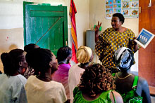 Health worker in South Sudan