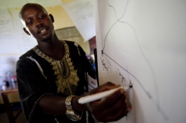 © Photo by IntraHealth International. HIV lecture in Sudan in 2009.