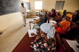 © Photo by Trevor Snapp, courtesy of IntraHealth International. Gao Nursing School in Mali in 2009.