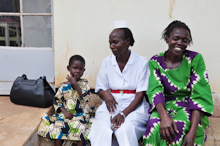 Health worker in Uganda