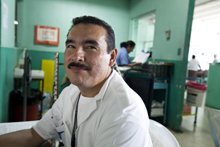 Health worker in Guatemala