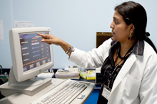 Health worker in Guatemala