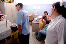 Social workers' office at Esquintla Hospital in Guatemala