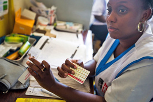 Health worker in Kenya