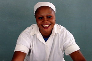 Health worker in DRC