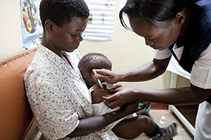 Health worker in Kenya