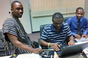 Working together at an HRIS workshop