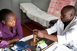 Health worker in Kenya