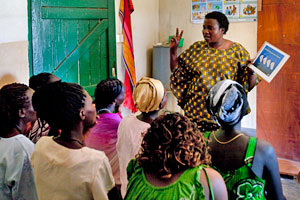 Health worker in South Sudan